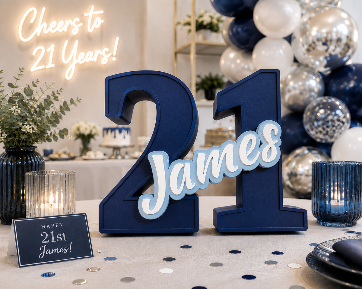 Personalised 3D Printed Birthday Keepsake