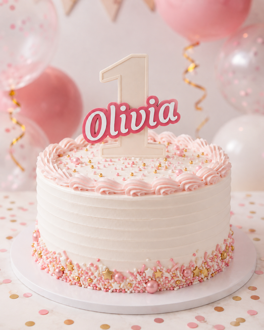 Personalised 3D Printed Cake Topper Keepsake